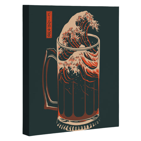 Elan Harris The Great Wave of Beer Art Canvas
