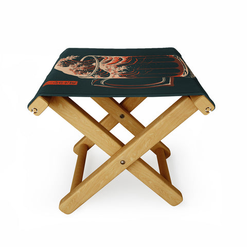 Elan Harris The Great Wave of Beer Folding Stool