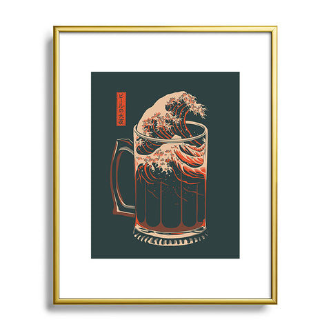 Elan Harris The Great Wave of Beer Metal Framed Art Print