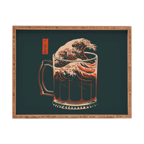 Elan Harris The Great Wave of Beer Rectangular Tray