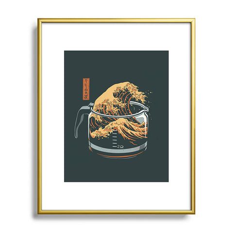 Elan Harris The Great Wave of Coffee Metal Framed Art Print