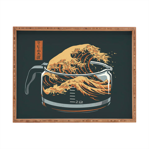 Elan Harris The Great Wave of Coffee Rectangular Tray