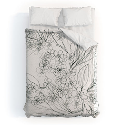 Elena Blanco Pencil blossom Duvet Cover