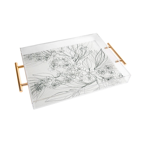 Elena Blanco Pencil blossom Acrylic Tray