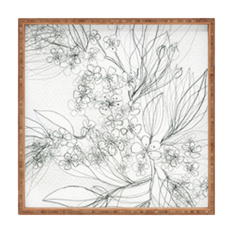 Elena Blanco Pencil blossom Square Tray