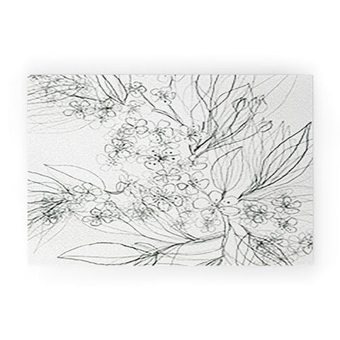 Elena Blanco Pencil blossom Welcome Mat