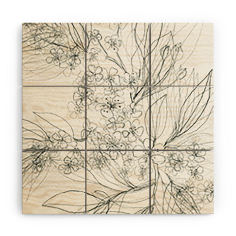 Elena Blanco Pencil blossom Wood Wall Mural