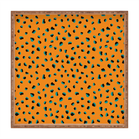 Elisa Bell Funky cheetah animal print Square Tray