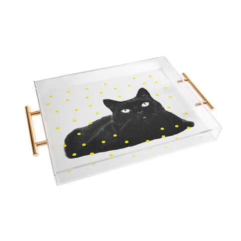 Elisabeth Fredriksson A Black Cat Acrylic Tray