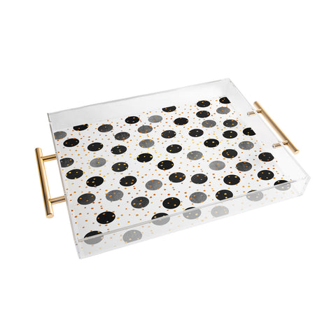 Elisabeth Fredriksson Black Dots and Confetti Acrylic Tray