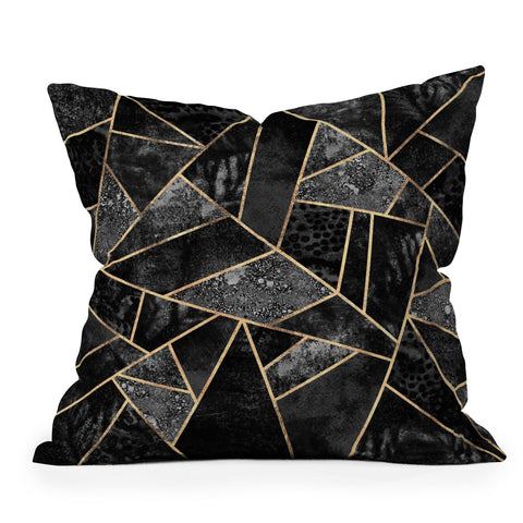 Elisabeth Fredriksson Black Stone 2 Outdoor Throw Pillow
