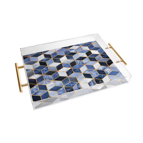 Elisabeth Fredriksson Blue Cubes Acrylic Tray