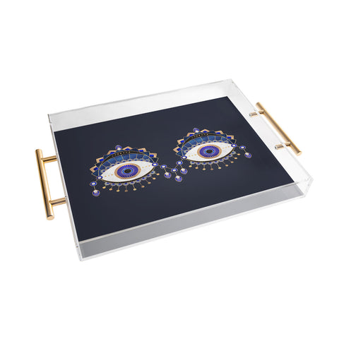 Elisabeth Fredriksson Blue Eyes Acrylic Tray