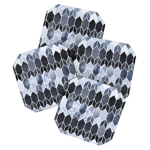 Elisabeth Fredriksson Blue Stained Glass Coaster Set