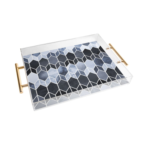 Elisabeth Fredriksson Blue Stained Glass Acrylic Tray