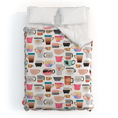 Elisabeth Fredriksson Coffee Cup Collection Duvet Cover