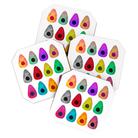 Elisabeth Fredriksson Colored Avocados Coaster Set