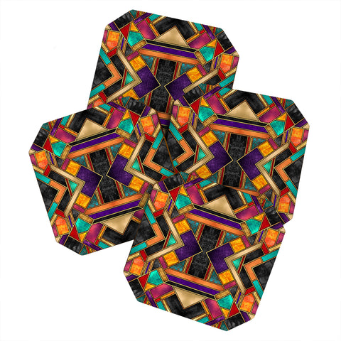 Elisabeth Fredriksson Colorful Art Deco Coaster Set