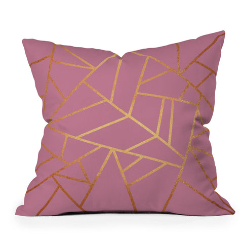 Elisabeth Fredriksson Copper and Pink Outdoor Throw Pillow