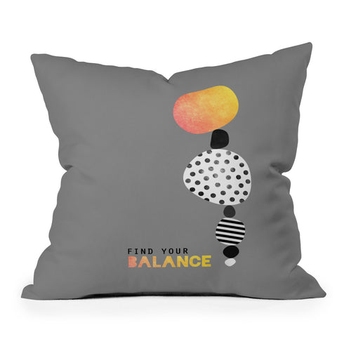 Elisabeth Fredriksson Find Your Balance Outdoor Throw Pillow