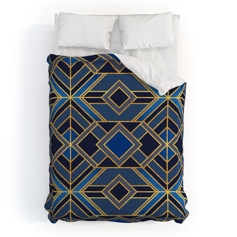 Elisabeth Fredriksson Geo Blue Duvet Cover