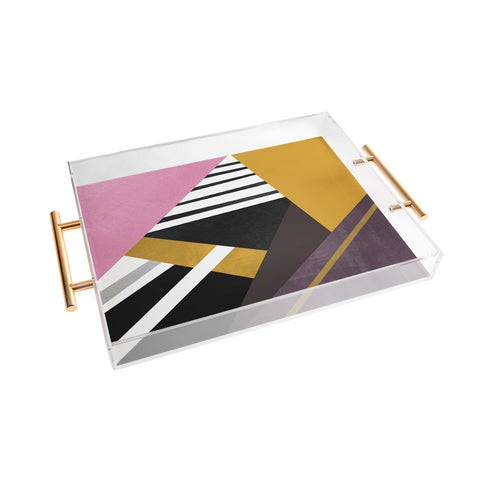 Elisabeth Fredriksson Geometric Combination 1 Acrylic Tray