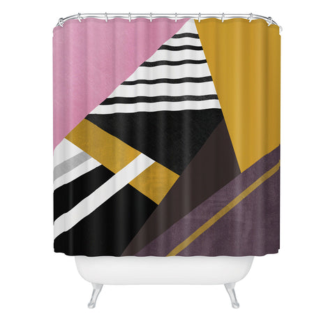 Elisabeth Fredriksson Geometric Combination 1 Shower Curtain