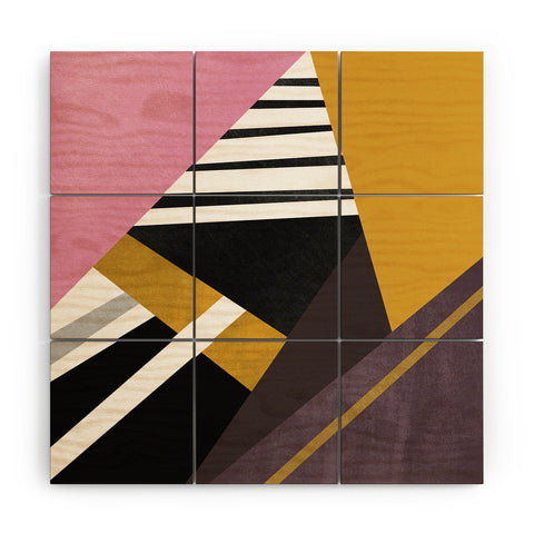 Elisabeth Fredriksson Geometric Combination 1 Wood Wall Mural