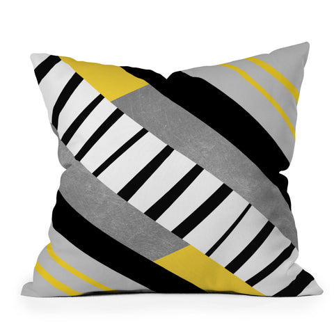 Elisabeth Fredriksson Geometric Combination 2 Outdoor Throw Pillow