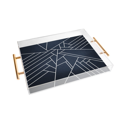 Elisabeth Fredriksson Geometric Navy Acrylic Tray
