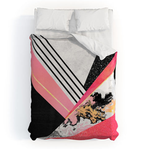 Elisabeth Fredriksson Geometric Summer Pink Duvet Cover