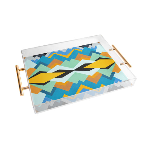 Elisabeth Fredriksson Golden Winter Pattern Acrylic Tray