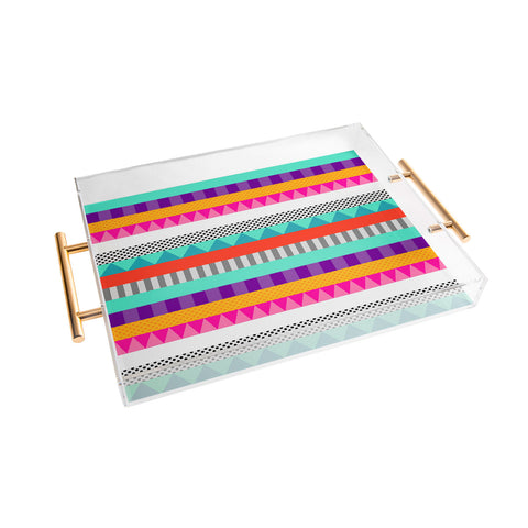 Elisabeth Fredriksson Happy Stripes 2 Acrylic Tray