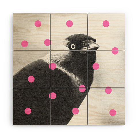Elisabeth Fredriksson Jackdaw Wood Wall Mural