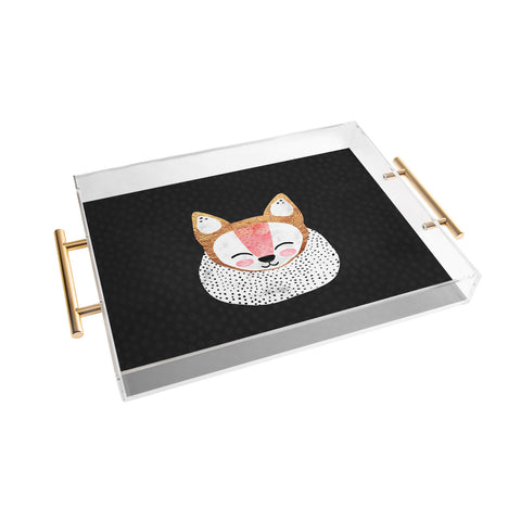 Elisabeth Fredriksson Little Arctic Fox Acrylic Tray