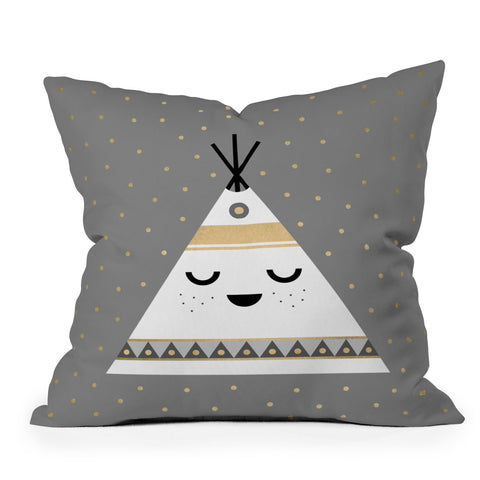 Elisabeth Fredriksson Little Tipi Outdoor Throw Pillow