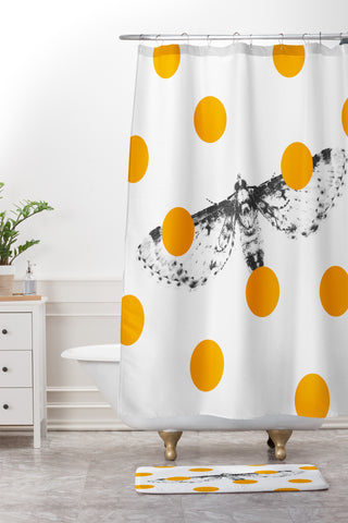 Elisabeth Fredriksson Moth Shower Curtain And Mat