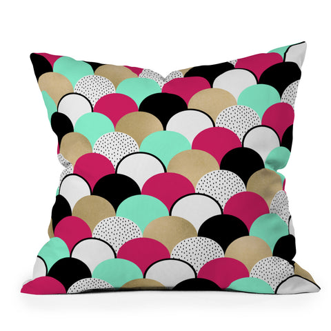 Elisabeth Fredriksson Neon Gumdrops Outdoor Throw Pillow