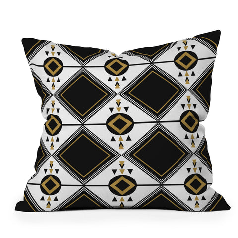 Elisabeth Fredriksson North Black Throw Pillow