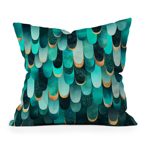 Elisabeth Fredriksson Ocean Scales Outdoor Throw Pillow