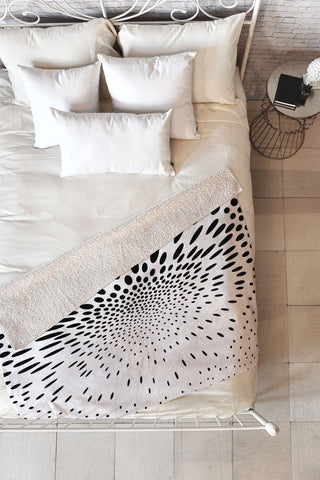 Elisabeth Fredriksson Polka Dot Spin Fleece Throw Blanket