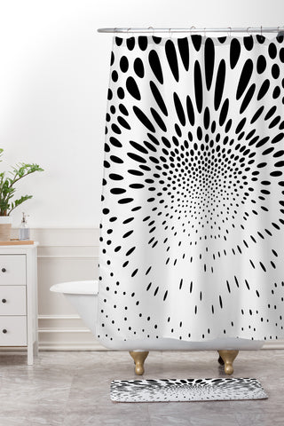 Elisabeth Fredriksson Polka Dot Spin Shower Curtain And Mat