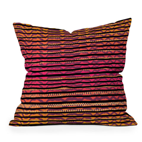 Elisabeth Fredriksson Quirky Stripes Outdoor Throw Pillow