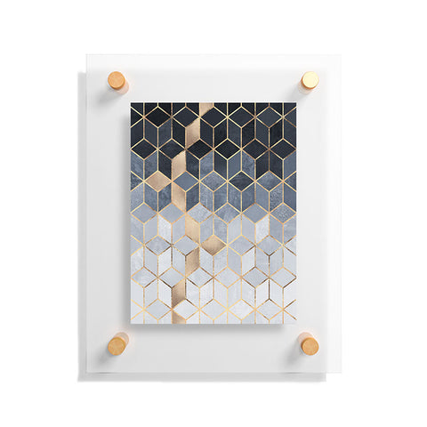 Elisabeth Fredriksson Soft Blue Gradient Cubes 2 Floating Acrylic Print