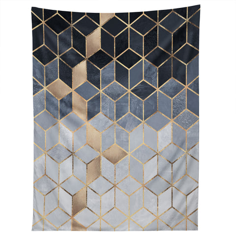 Elisabeth Fredriksson Soft Blue Gradient Cubes 2 Tapestry