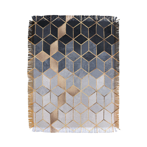 Elisabeth Fredriksson Soft Blue Gradient Cubes 2 Throw Blanket