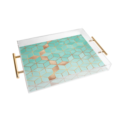 Elisabeth Fredriksson Soft Gradient Aquamarine Acrylic Tray
