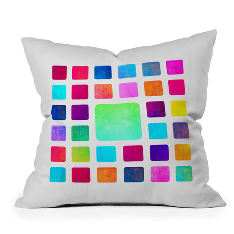 Elisabeth Fredriksson Squares Outdoor Throw Pillow