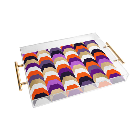 Elisabeth Fredriksson Stacks of Purple and Orange Acrylic Tray