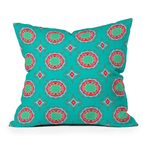 Elisabeth Fredriksson Strawberry Field Flowers Outdoor Throw Pillow